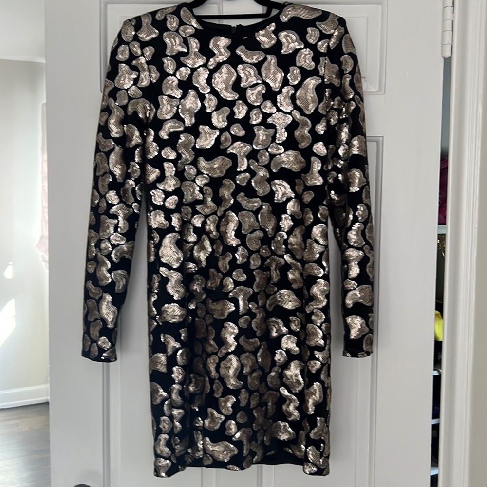 Sequin H&M dress with padded shoulder, size small